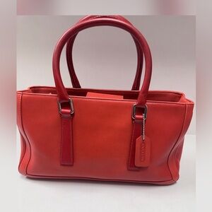 COACH Vintage Bonnie's Legacy Satchel Bag in Red Leather